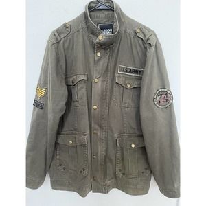 Foreign Exchange US ARMY 74 M Olive Green Ctn FIELD JACKET Military Patch 44”